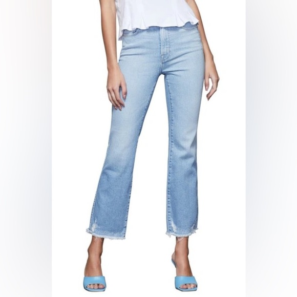 Good American Denim - Good American Good Curve High Waist Ankle Split Hem Jeans  In Blue443